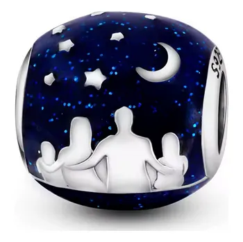 Korálek Prosperk Korálek na náramek rodina noční obloha S1606