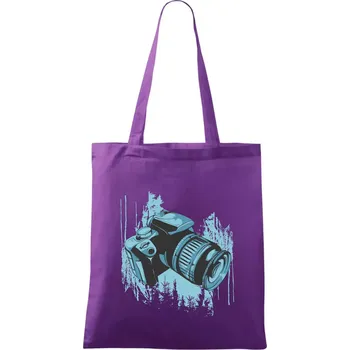 Nákupní taška Zrcadlovka v přírodě - Taška bavlněná - 42 x 38 cm ( Fialová )