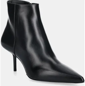 Dámské kozačky Kožené kotníkové boty Max Mara LIGHTBOOTIE, 38, černá, 99X