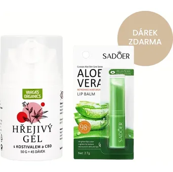 Péče o rty Varga's organics Varga's Hřejivý gel 50g + ZDARMA 1x přírodní balzám na rty Aloe vera