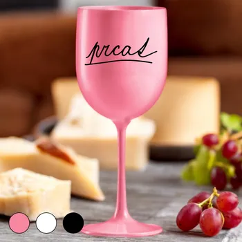 Sklenice Ahome CZ Sklenice na víno - Prcat Vyberte barvu: Růžová