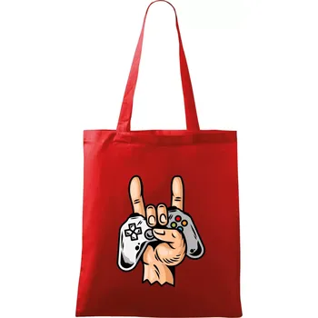Gamer - gamepad paroháč - Taška bavlněná - 42 x 38 cm ( Červená )