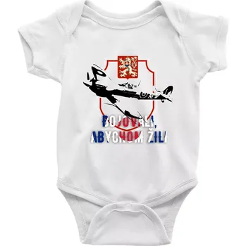 Kojenecký body ERB bojovali, abychom žili - Body kojenecké s krátkým rukávem - Krátký r. 3-6 měs ( Bílá )