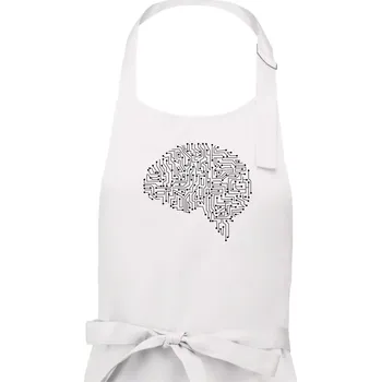 Kuchyňská zástěra Tištěný spoj mozek - Dámská zástěra na vaření - Univerzální velikost ( Bílá )