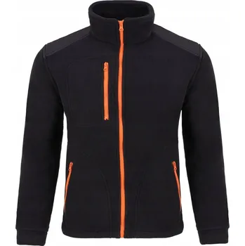 Dámská mikina Mikina fleecová černá / oranžová vel. M