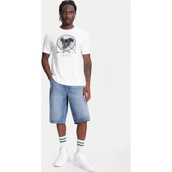 Pánské tričko United Colors Of Benetton T-Shirt 3BL0U10AG Bílá Relaxed Fit XL