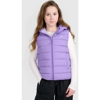 Dívčí tričko Dívčí rukávy bez rukávů se syntetickou výplní 4F 4FJRAW25TVJAF322-51S 158