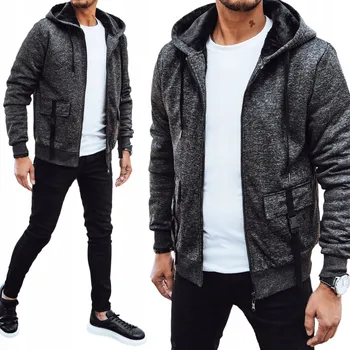 Pánská mikina PÁNSKÁ MIKINA ZATEPLENÁ S KAPUCÍ vel M