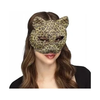 Karnevalová maska Maska na obličej Boland Benátská maska Kočka, plastová, černá