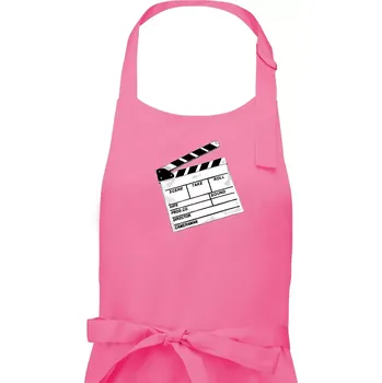 Kuchyňská zástěra Filmová klapka - Pánská zástěra na vaření - Univerzální velikost ( Růžová )