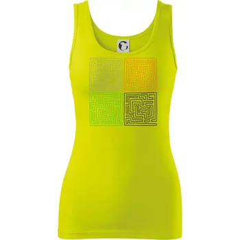 Dámské tričko Můj svět - bludiště - Dámské tílko - XL ( Limetková )