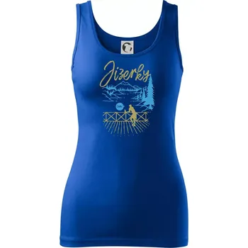 Dámské tričko Jizerky - modrý les chill - Dámské tílko - XS ( Královská modrá )