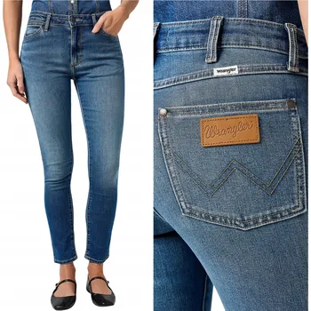 Dámské džíny Wrangler SIENNA Dingey Fade dámské džíny úzké nohavice 7/8 W29 L32
