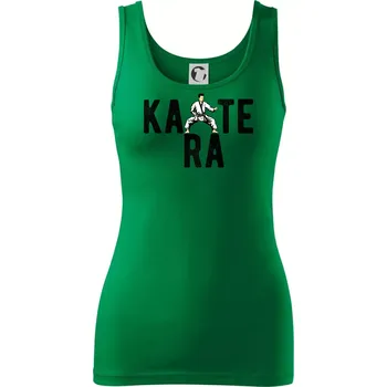 Dámské tričko Karate bojovník - Dámské tílko - L ( Středně zelená )