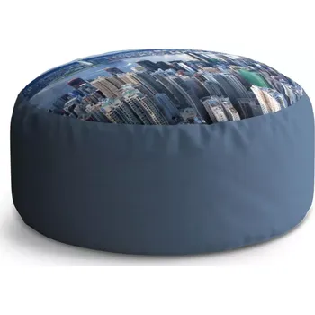 Taburet Sablio Taburet Circle Město s mrakodrapy: 38x48 cm