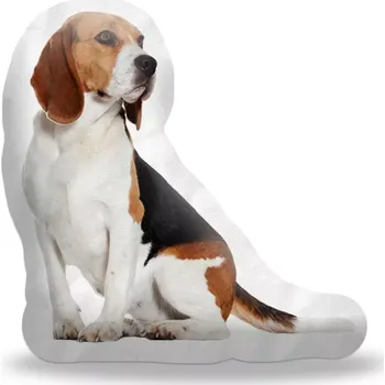 Polštář Sablio 3D polštář ve tvaru Bígl