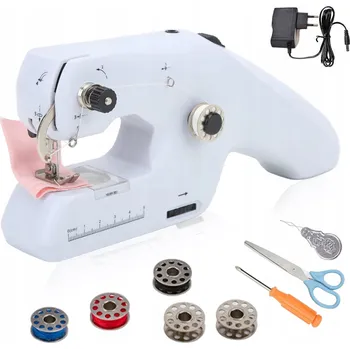 MINIATURNÍ ELEKTRICKÝ RUČNÍ ŠICÍ STROJ PŘENOSNÝ VÍCEÚČELOVÝ