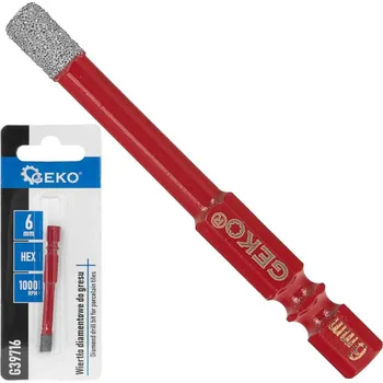 Vrták Diamantový vrták do gresu 6 mm, upnutie 6-HRAN, GEKO