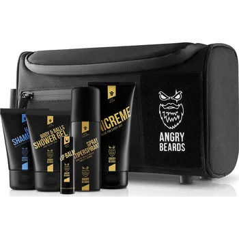 Kosmetická sada Angry Beards CESTOVNÍ ACE SET V KOSMETICKÝ BRAŠNĚ