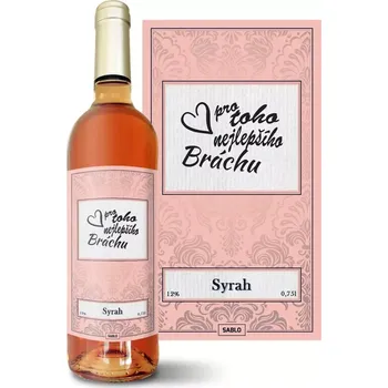 Víno Sablio Růžové víno Pro toho nejlepšího bráchu: 0,75 l