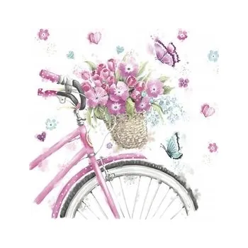 Papírový ubrousek Papírové ubrousky "Kolo a Květiny", Vlčí máky, 33 cm, 20 ks