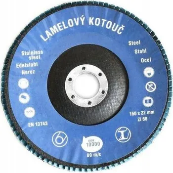 Brusný kotouč Kotouč lamelový brusný Ø 150 x 22 mm, P60, Zirkon Klasik