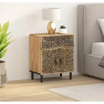 Noční stolek VidaXL Noční stolek, 50x33x60 cm, masivní mangové dřevo