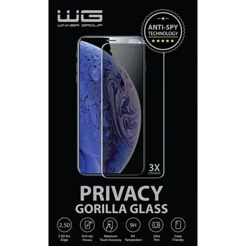 Tvrzené sklo 4D Privacy Full Glue iPhone 15 (Černé)