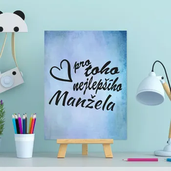 Plechová cedule Sablio Dárková cedulka Pro toho nejlepšího manžela: 30x40 cm