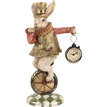 Clayre & Eef - Dekorativní figurka králíka s hodinkami 6PR5141