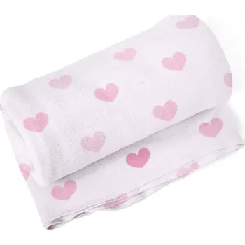 deka Sablio Deka Růžové srdce - 150x120 cm