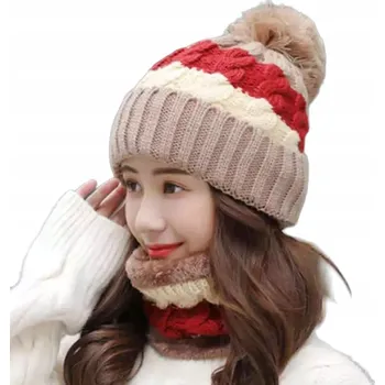 Čepice Čepice a nákrčník - Hnědá KP-21301