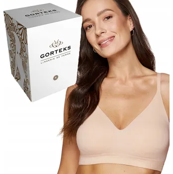 Dámské oblečení Gorteks podprsenka braletka béžová velikost 38