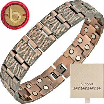 Náramek BLINGART Měděný magnetický náramek pro muže se zapínáním – DÁREK