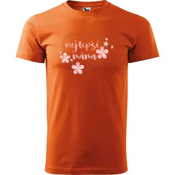 Sablio Tričko s potiskem pro maminku Nejlepší máma - oranžové S