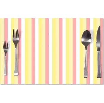 prostírání Sablio Prostírání Žlutorůžové pruhy: 40x30cm