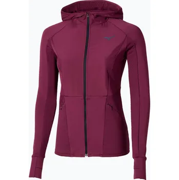 Dámská větrovka Dámská běžecká bunda Mizuno Active Warm Hybrid Full Zip Hooded dark purple