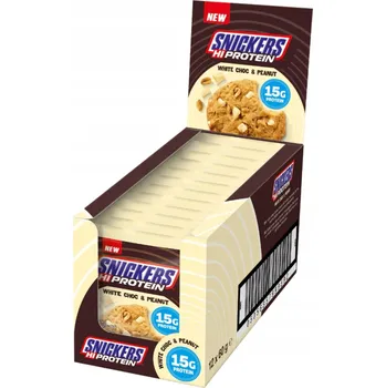 Protein CIASTKA BIAŁKOWE SNICKERS HI PROTEIN COOKIE 12x60g BÍLÁ ČOKOLÁDA & OŘECH