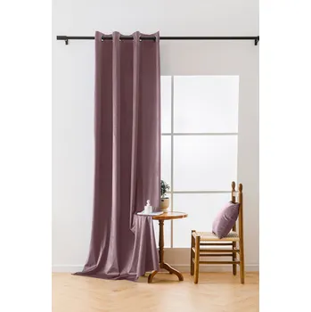 Závěs Světle fialový zatemňovací závěs VELVET 140x250 cm Zavěšení: Řasící páska