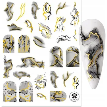 samolepka Samolepicí Samolepky na nehty 3D MRAMOR R55