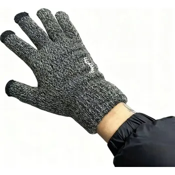 Rukavice Zimní Zateplené Rukavice s Dotykovou Funkcí, Černo-Šedé