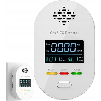 Zabezpečovací technika Detektor/senzor plynu zemního, LPG, oxidu uhelnatého CO (čad), teplota 4v1