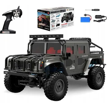 autíčko Dálkově ovládané terénní auto Handloteka 4x4, kovové, šedé, měřítko 1:12
