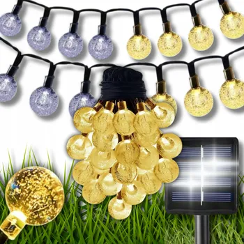 Venkovní osvětlení GIRLANDA SOLÁRNÍ ZAHRADNÍ LAMPY 12 M 100 LED KULIČKY