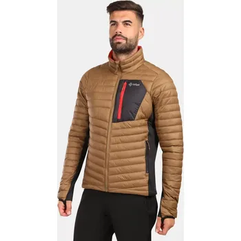 Pánský kabát Pánská zateplená bunda Kilpi ACTIS-M hnědá 4XL