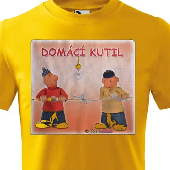 Chlapecké tričko Dětské tričko Pat a Mat - Domácí kutil - velikost 134, Barva Žlutá