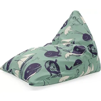 Sedací pytel Sablio Sedací vak Triangl Velryby: 120 x 100 x 100 cm