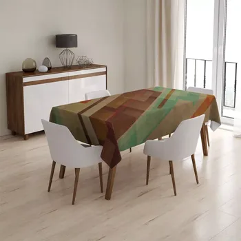 ubrus Sablio Ubrus Hnědá abstrakce - 90x90 cm