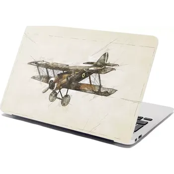 samolepka Sablio Samolepka na notebook Historický dvouplošník Vintage - 29x20 cm