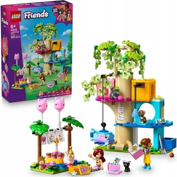 Stavebnice LEGO LEGO FRIENDS Kočičí narozeninová oslava a domeček na stromě – stavebnice pro hraní